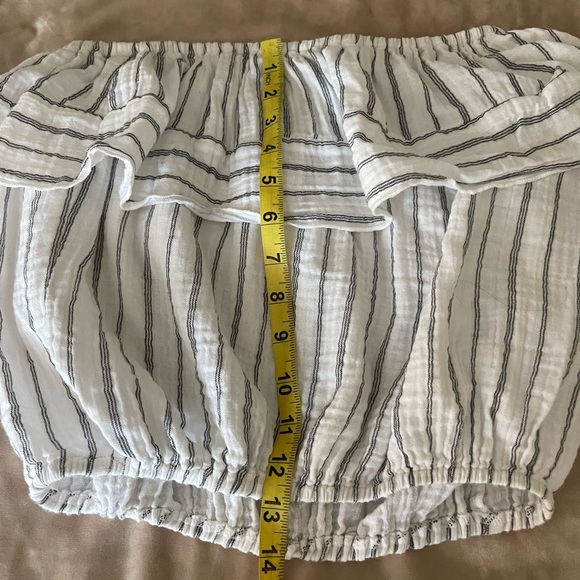 GUC Jens pirate booty white with grey stripes cha cha tube top - Picture 8 of 8